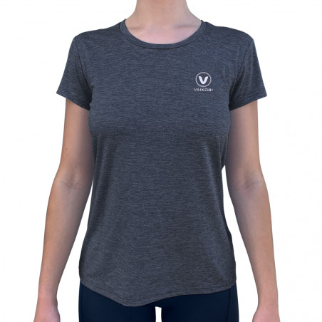 T-shirt UV50+ S/S Femme performance gris VAIKOBI