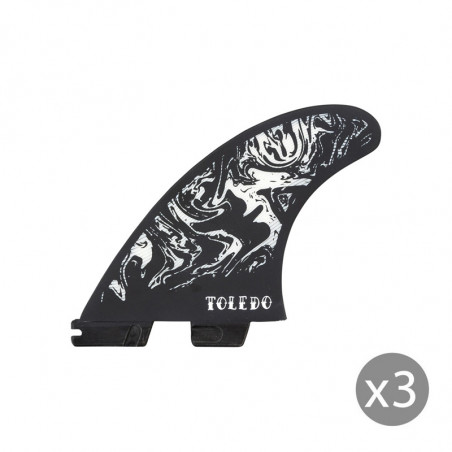 Dérives FCS II Felipe Toledo PC medium black/white set de 3 THRUSTER