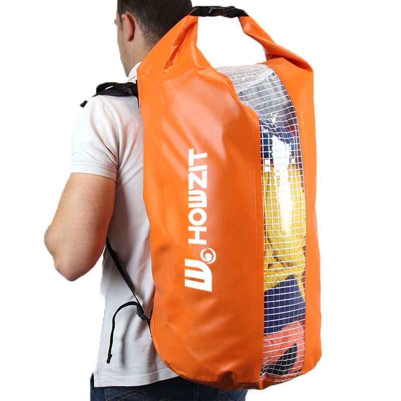 6pcs sac de rangement étanche extérieur portable sac de rafting en apnée  (orange)