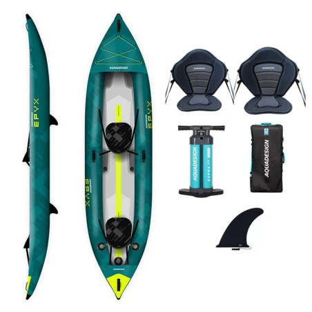 Kayak gonflable aqua design epyx 380 2 personnes