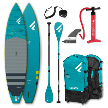 PADDLE FANATIC RAY AIR 12.6x32 PREMIUM GONFLABLE + PAGAIE CARBONE C35 COMPLET