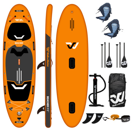 PACK PADDLE GONFLABLE WOW BEACHER 11.0 2023 + 2 DOSSERETS + 2 PAGAIES
