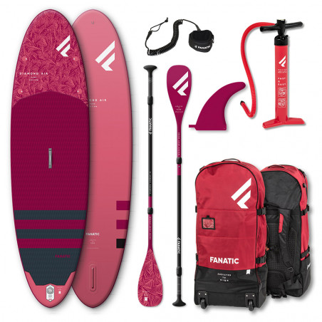 PADDLE FANATIC DIAMOND AIR 9.8 2022 GONFLABLE COMPLET + PAGAIE CARBON DIAMOND C35