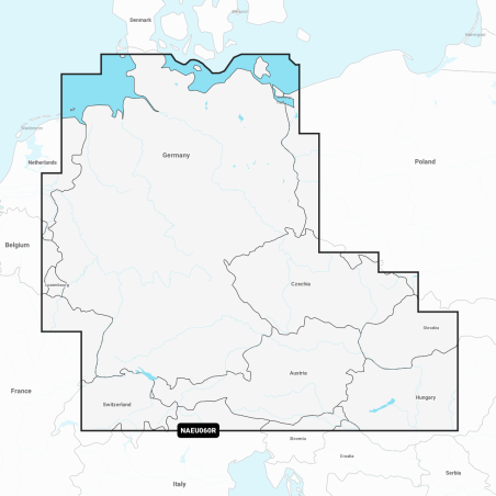 Carte Marine NAVIONICS+ Regular - Allemagne Lacs et Rivières NAEU060R