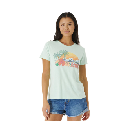 T-shirt femme ripcurl low tide standard menthe