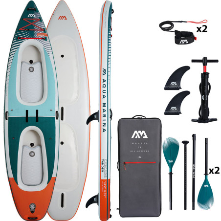 Paddle kayak gonflable aqua marina cascade 13.2 2p