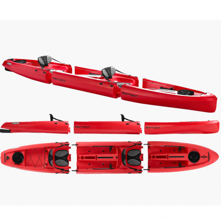 Kayak modulable Point 65 Mojito Tandem rouge