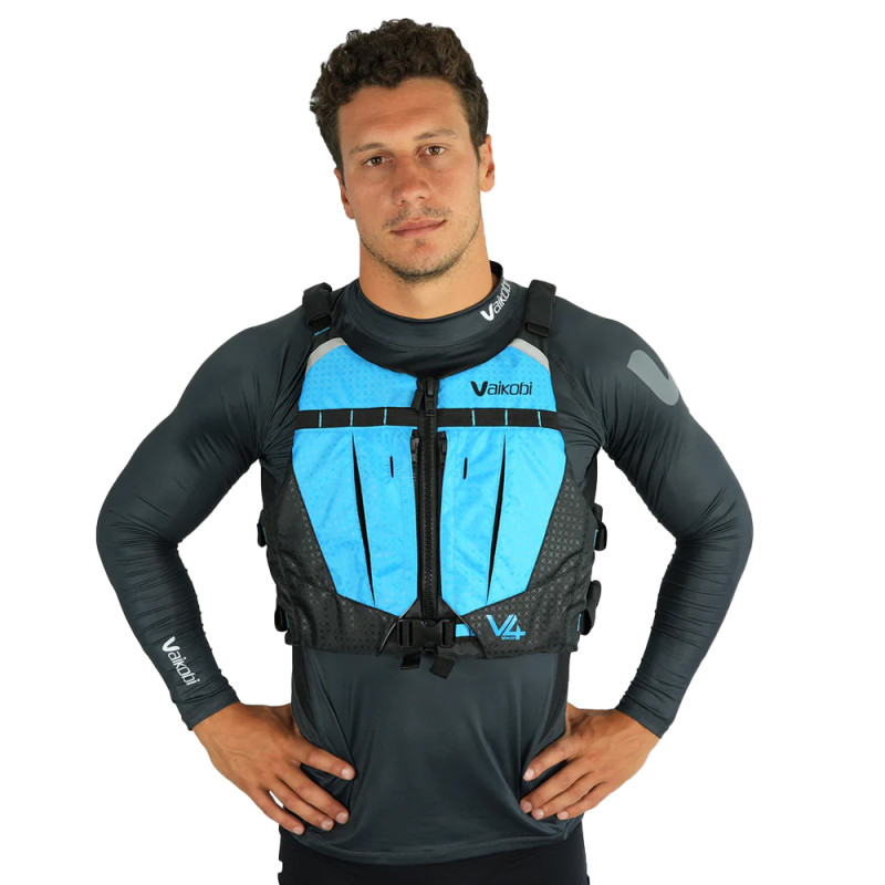 Gilet v4 ocean racing pfd vaikobi cyan