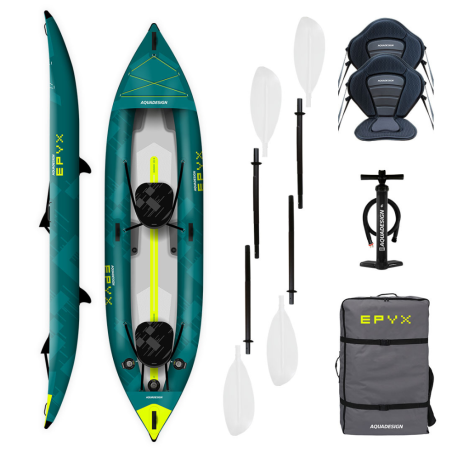 Kayak gonflable aqua design epyx 380 2 personnes