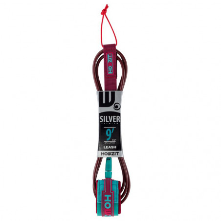 LEASH DE SUP HOWZIT BORDEAUX/TURQUOISE