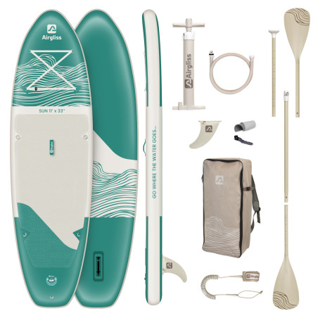 PACK PADDLE GONFLABLE AIRGLISS SUN 11.0 JUSQU'A 2 PERSONNES (max. 170kg)