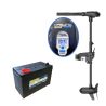 Pack moteur électrique hors-bord PROTRUAR 1.0 65 LBS HASWING + Batterie décharge lent DUAL 110 Ah