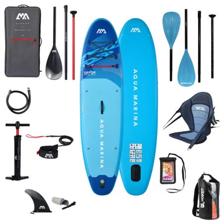 PACK complet Paddle kayak gonflable VAPOR 10.4 AQUA MARINA