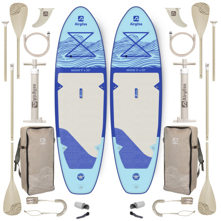 PACK DUO  PADDLE GONFLABLE AIRGLISS MOON 11.0