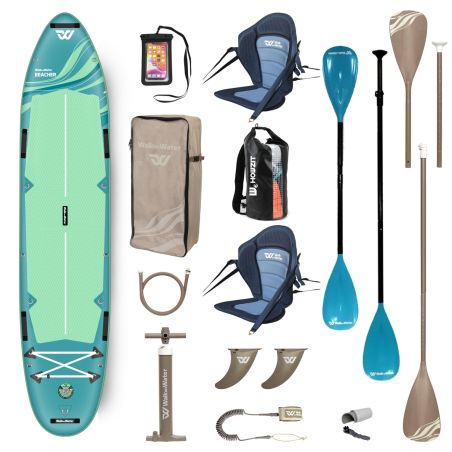 Pack Bleacher + 2 Dosseret + pagaie dualtech + Sac étanche + pochette portable
