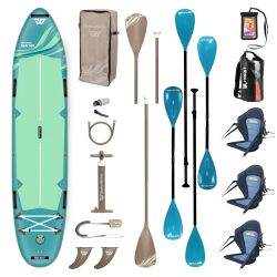 Pack Beacher + 3 Dosserets + 2 pagaie dualtech + Sac étanche + pochette portable