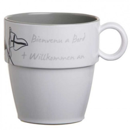 SET DE 6 MUGS 9 CM WELCOME ON BOARD MARINE BUSINESS 