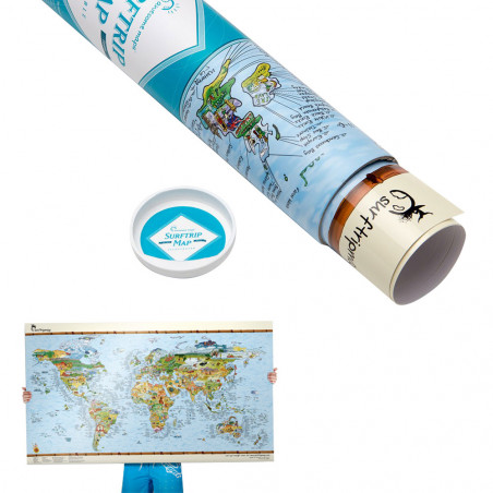 CARTE DU MONDE SURF TRIP MAP 