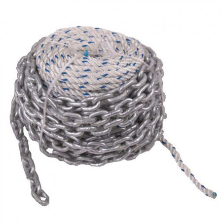 LIGNE DE MOUILLAGE MIXTE Cordage 8mm x 32 m, chaine 6mm x 8 m (cordage/chaine)