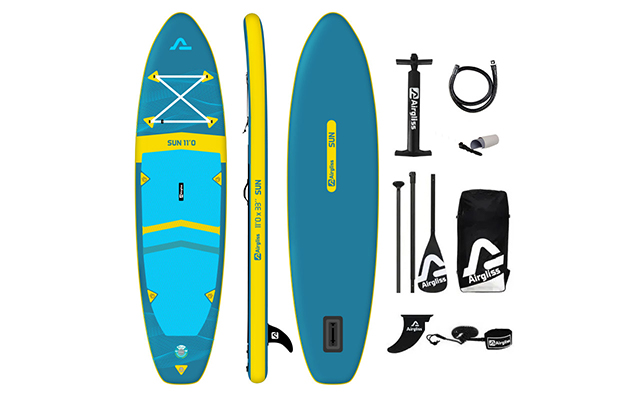 PACK PADDLE GONFLABLE AIRGLISS SUN 11.0 JUSQU'A 2 PERSONNES (max. 170kg) -Nautigames Magasin Airgliss%20sun%20640%20400